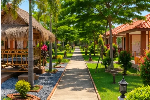 Alley with Bungalows Cheunjai Resort
